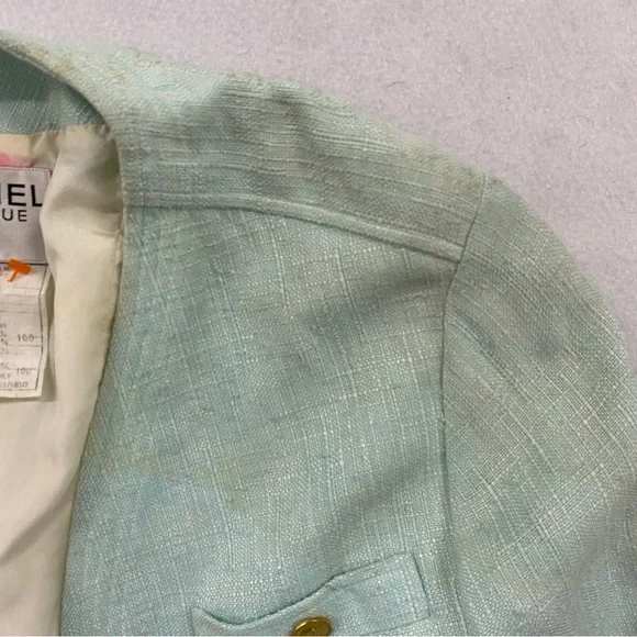 Vintage Spring 1986 CHANEL Blue Jacket 36 - Picture 3 of 11